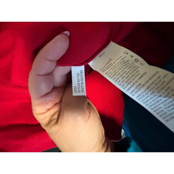 Nautica NWT Red Navy Striped Crewneck Sweater Sz Large - Picture 6 of 7